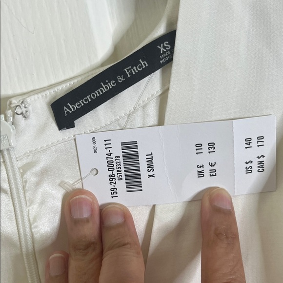 Abercrombie & Fitch Angel Sleeve O-Ring Cutout Maxi Dress XS Fairy Wedding - Picture 9 of 16